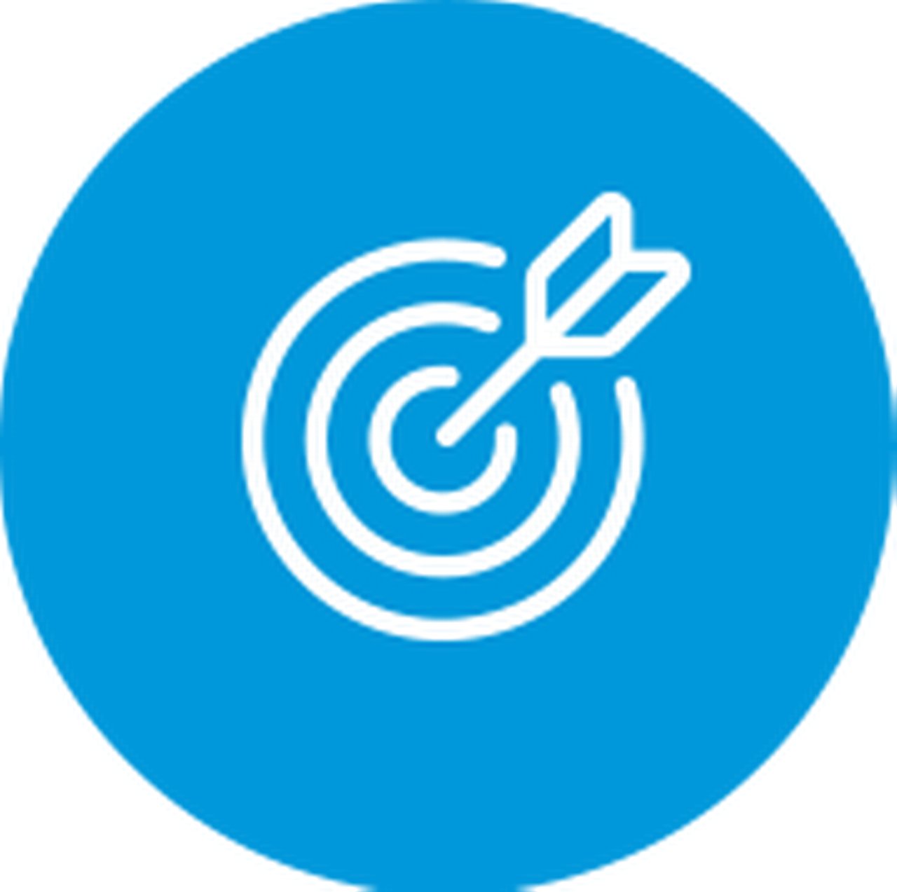 Icon: Pfeil auf das Ziel